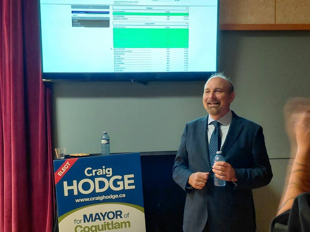 Hodge wins in Coquitlam, Lurbiecki is new mayor in Port Moody, PoCo re-elects West in landslide