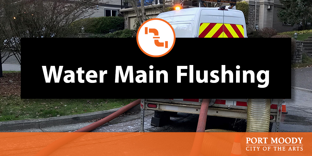 Water main flushing starts October 19 in Moody Centre neighbourhood